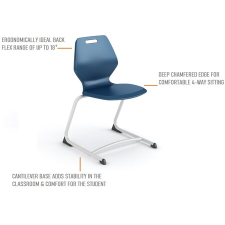 Paragon Furniture 16I Cantilever Ready Chair, Nylon Glide AND-READY-CA16
